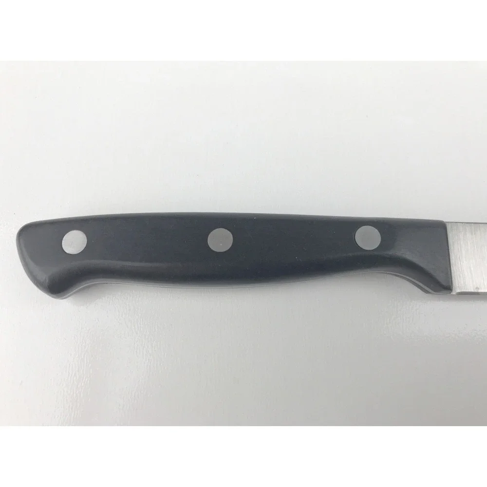 Sabatier Utility Knife Black Handle Stainless Steel Straight Edge Blade 4.5 Inch